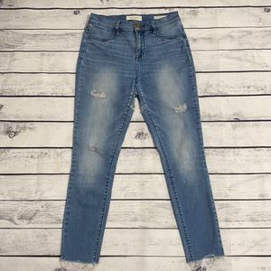 PacSun High Rise Ankle Jeggings Women Size 27 Distressed Denim Jeans